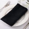 imageSocomi Linen Napkins Green Fall Thanksgiving Cloth Napkins Bulk Washable Cotton Napkins Set of 6 17quotx17quot for Wedding Party Bridal Baby Shower Birthday Table DecorationsBlack