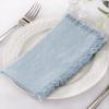 imageSocomi Linen Napkins Green Fall Thanksgiving Cloth Napkins Bulk Washable Cotton Napkins Set of 6 17quotx17quot for Wedding Party Bridal Baby Shower Birthday Table DecorationsGrey Blue