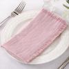 imageSocomi Linen Napkins Green Fall Thanksgiving Cloth Napkins Bulk Washable Cotton Napkins Set of 6 17quotx17quot for Wedding Party Bridal Baby Shower Birthday Table DecorationsDusty Pink