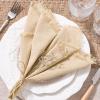 imageSocomi Linen Napkins Green Fall Thanksgiving Cloth Napkins Bulk Washable Cotton Napkins Set of 6 17quotx17quot for Wedding Party Bridal Baby Shower Birthday Table DecorationsChampagne