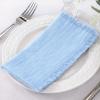 imageSocomi Linen Napkins Green Fall Thanksgiving Cloth Napkins Bulk Washable Cotton Napkins Set of 6 17quotx17quot for Wedding Party Bridal Baby Shower Birthday Table DecorationsSky Blue