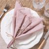 imageSocomi Linen Napkins Green Fall Thanksgiving Cloth Napkins Bulk Washable Cotton Napkins Set of 6 17quotx17quot for Wedding Party Bridal Baby Shower Birthday Table DecorationsDusty Pink
