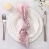 imageSocomi Linen Napkins Green Fall Thanksgiving Cloth Napkins Bulk Washable Cotton Napkins Set of 6 17quotx17quot for Wedding Party Bridal Baby Shower Birthday Table DecorationsDusty Pink