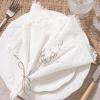 imageSocomi Linen Napkins Green Fall Thanksgiving Cloth Napkins Bulk Washable Cotton Napkins Set of 6 17quotx17quot for Wedding Party Bridal Baby Shower Birthday Table DecorationsIvory White