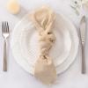 imageSocomi Linen Napkins Green Fall Thanksgiving Cloth Napkins Bulk Washable Cotton Napkins Set of 6 17quotx17quot for Wedding Party Bridal Baby Shower Birthday Table DecorationsChampagne