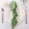 imageSocomi Linen Napkins Green Fall Thanksgiving Cloth Napkins Bulk Washable Cotton Napkins Set of 6 17quotx17quot for Wedding Party Bridal Baby Shower Birthday Table DecorationsSage Green