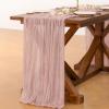 imageSocomi Nude Brown Cheesecloth Table Runner Fall Thanksgiving Boho Rustic Gauze 120 inch 10FT Cheese Cloth Runner for Wedding Party Baby Shower Birthday Home Decor Holiday DecorationsDusty Pink