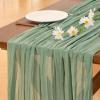 imageSocomi Nude Brown Cheesecloth Table Runner Fall Thanksgiving Boho Rustic Gauze 120 inch 10FT Cheese Cloth Runner for Wedding Party Baby Shower Birthday Home Decor Holiday DecorationsSage Green