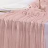 imageSocomi Nude Brown Cheesecloth Table Runner Fall Thanksgiving Boho Rustic Gauze 120 inch 10FT Cheese Cloth Runner for Wedding Party Baby Shower Birthday Home Decor Holiday DecorationsDusty Pink