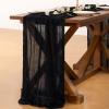 imageSocomi Nude Brown Cheesecloth Table Runner Fall Thanksgiving Boho Rustic Gauze 120 inch 10FT Cheese Cloth Runner for Wedding Party Baby Shower Birthday Home Decor Holiday DecorationsBlack