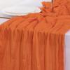 imageSocomi Nude Brown Cheesecloth Table Runner Fall Thanksgiving Boho Rustic Gauze 120 inch 10FT Cheese Cloth Runner for Wedding Party Baby Shower Birthday Home Decor Holiday DecorationsOrange