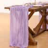 imageSocomi Nude Brown Cheesecloth Table Runner Fall Thanksgiving Boho Rustic Gauze 120 inch 10FT Cheese Cloth Runner for Wedding Party Baby Shower Birthday Home Decor Holiday DecorationsLilac