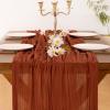 imageSocomi Nude Brown Cheesecloth Table Runner Fall Thanksgiving Boho Rustic Gauze 120 inch 10FT Cheese Cloth Runner for Wedding Party Baby Shower Birthday Home Decor Holiday DecorationsTerracotta