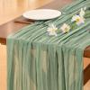 imageSocomi Nude Brown Cheesecloth Table Runner Fall Thanksgiving Boho Rustic Gauze 120 inch 10FT Cheese Cloth Runner for Wedding Party Baby Shower Birthday Home Decor Holiday DecorationsSage Green