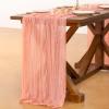 imageSocomi Nude Brown Cheesecloth Table Runner Fall Thanksgiving Boho Rustic Gauze 120 inch 10FT Cheese Cloth Runner for Wedding Party Baby Shower Birthday Home Decor Holiday DecorationsCoral