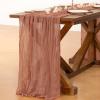 imageSocomi Nude Brown Cheesecloth Table Runner Fall Thanksgiving Boho Rustic Gauze 120 inch 10FT Cheese Cloth Runner for Wedding Party Baby Shower Birthday Home Decor Holiday DecorationsDark Rose