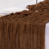 imageSocomi Nude Brown Cheesecloth Table Runner Fall Thanksgiving Boho Rustic Gauze 120 inch 10FT Cheese Cloth Runner for Wedding Party Baby Shower Birthday Home Decor Holiday DecorationsBrown