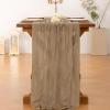 imageSocomi Nude Brown Cheesecloth Table Runner Fall Thanksgiving Boho Rustic Gauze 120 inch 10FT Cheese Cloth Runner for Wedding Party Baby Shower Birthday Home Decor Holiday DecorationsNude