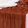 imageSocomi Nude Brown Cheesecloth Table Runner Fall Thanksgiving Boho Rustic Gauze 120 inch 10FT Cheese Cloth Runner for Wedding Party Baby Shower Birthday Home Decor Holiday DecorationsTerracotta