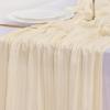 imageSocomi Nude Brown Cheesecloth Table Runner Fall Thanksgiving Boho Rustic Gauze 120 inch 10FT Cheese Cloth Runner for Wedding Party Baby Shower Birthday Home Decor Holiday DecorationsBeige