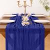 imageSocomi Nude Brown Cheesecloth Table Runner Fall Thanksgiving Boho Rustic Gauze 120 inch 10FT Cheese Cloth Runner for Wedding Party Baby Shower Birthday Home Decor Holiday DecorationsRoyal Blue