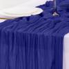 imageSocomi Nude Brown Cheesecloth Table Runner Fall Thanksgiving Boho Rustic Gauze 120 inch 10FT Cheese Cloth Runner for Wedding Party Baby Shower Birthday Home Decor Holiday DecorationsRoyal Blue