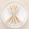 imageSocomi Set of 12 Linen Napkins Caramel Easter Spring Cloth Napkins Washable Fringe 17quotx17quot for Wedding Party Bridal Baby Shower Birthday Table DecorationsBeige