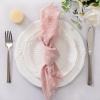 imageSocomi Set of 12 Linen Napkins Caramel Easter Spring Cloth Napkins Washable Fringe 17quotx17quot for Wedding Party Bridal Baby Shower Birthday Table DecorationsDusty Rose