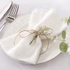 imageSocomi Set of 12 Linen Napkins Caramel Easter Spring Cloth Napkins Washable Fringe 17quotx17quot for Wedding Party Bridal Baby Shower Birthday Table DecorationsCream