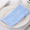 imageSocomi Set of 12 Linen Napkins Caramel Easter Spring Cloth Napkins Washable Fringe 17quotx17quot for Wedding Party Bridal Baby Shower Birthday Table DecorationsBlue