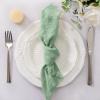 imageSocomi Set of 12 Linen Napkins Caramel Easter Spring Cloth Napkins Washable Fringe 17quotx17quot for Wedding Party Bridal Baby Shower Birthday Table DecorationsSage Green