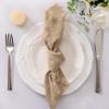 imageSocomi Set of 12 Linen Napkins Caramel Easter Spring Cloth Napkins Washable Fringe 17quotx17quot for Wedding Party Bridal Baby Shower Birthday Table DecorationsCaramel