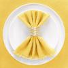 imageSocomi Set of 12 Linen Napkins Caramel Easter Spring Cloth Napkins Washable Fringe 17quotx17quot for Wedding Party Bridal Baby Shower Birthday Table DecorationsYellow