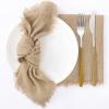 imageSocomi Set of 12 Linen Napkins Caramel Easter Spring Cloth Napkins Washable Fringe 17quotx17quot for Wedding Party Bridal Baby Shower Birthday Table DecorationsCaramel