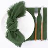 imageSocomi Set of 12 Linen Napkins Caramel Easter Spring Cloth Napkins Washable Fringe 17quotx17quot for Wedding Party Bridal Baby Shower Birthday Table DecorationsOlive Green