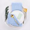 imageSocomi Set of 12 Linen Napkins Caramel Easter Spring Cloth Napkins Washable Fringe 17quotx17quot for Wedding Party Bridal Baby Shower Birthday Table DecorationsBlue