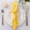 imageSocomi Set of 12 Linen Napkins Caramel Easter Spring Cloth Napkins Washable Fringe 17quotx17quot for Wedding Party Bridal Baby Shower Birthday Table DecorationsYellow