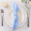 imageSocomi Set of 12 Linen Napkins Caramel Easter Spring Cloth Napkins Washable Fringe 17quotx17quot for Wedding Party Bridal Baby Shower Birthday Table DecorationsBlue