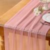 imageSocomi 10pcs Rose Gold Gauze Table Runner Chiffon Like Wedding Table Runner 120 inches Long Boho Rustic for Bridal Shower Decorations Baby ShowerDusty Rose