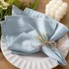imageSocomi Cloth Napkins Green Fall Thanksgiving Washable Reusable Bulk Linen Cotton Napkins Set of 4 17quotx17quot for Wedding Party Bridal Baby Shower Birthday Dining Table DecorationsGrey Blue