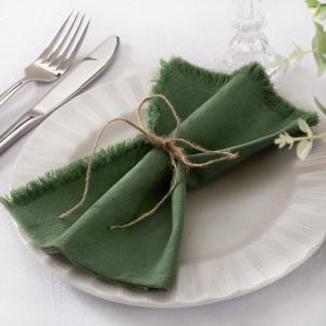 imageSocomi Linen Napkins Green Fall Thanksgiving Cloth Napkins Bulk Washable Cotton Napkins Set of 6 17quotx17quot for Wedding Party Bridal Baby Shower Birthday Table DecorationsOlive Green