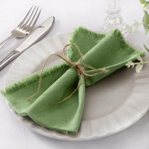 imageSocomi Linen Napkins Green Fall Thanksgiving Cloth Napkins Bulk Washable Cotton Napkins Set of 6 17quotx17quot for Wedding Party Bridal Baby Shower Birthday Table DecorationsSage Green