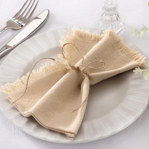 imageSocomi Linen Napkins Green Fall Thanksgiving Cloth Napkins Bulk Washable Cotton Napkins Set of 6 17quotx17quot for Wedding Party Bridal Baby Shower Birthday Table DecorationsChampagne