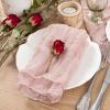 imageSocomi Black Cheesecloth Napkins Fall Thanksgiving Cheese Cloths Gauze Set of 24 Boho Washable Dinner Table Napkins for Wedding Party Baby Shower Birthday Party DecorDusty Pink