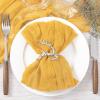 imageSocomi Black Cheesecloth Napkins Fall Thanksgiving Cheese Cloths Gauze Set of 24 Boho Washable Dinner Table Napkins for Wedding Party Baby Shower Birthday Party DecorGold