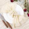 imageSocomi Black Cheesecloth Napkins Fall Thanksgiving Cheese Cloths Gauze Set of 24 Boho Washable Dinner Table Napkins for Wedding Party Baby Shower Birthday Party DecorBeige