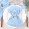 imageSocomi Black Cheesecloth Napkins Fall Thanksgiving Cheese Cloths Gauze Set of 24 Boho Washable Dinner Table Napkins for Wedding Party Baby Shower Birthday Party DecorSky Blue