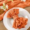 imageSocomi Black Cheesecloth Napkins Fall Thanksgiving Cheese Cloths Gauze Set of 24 Boho Washable Dinner Table Napkins for Wedding Party Baby Shower Birthday Party DecorOrange