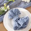 imageSocomi Black Cheesecloth Napkins Fall Thanksgiving Cheese Cloths Gauze Set of 24 Boho Washable Dinner Table Napkins for Wedding Party Baby Shower Birthday Party DecorDusty Blue
