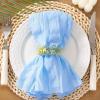 imageSocomi Black Cheesecloth Napkins Fall Thanksgiving Cheese Cloths Gauze Set of 24 Boho Washable Dinner Table Napkins for Wedding Party Baby Shower Birthday Party DecorSky Blue